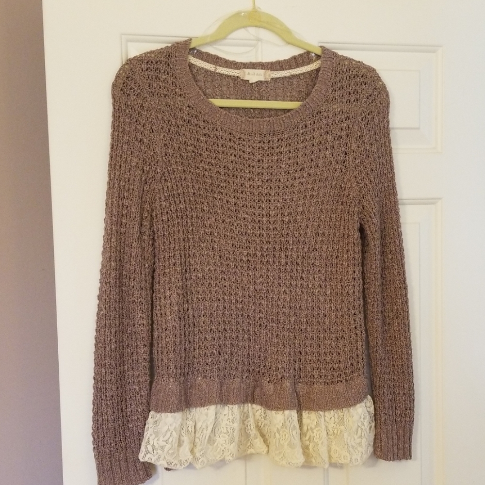 Altar'd State sweater with lace accents